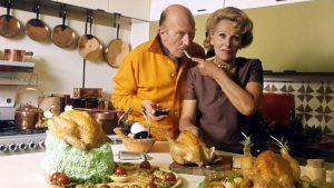 Fanny and Johnnie in Fanny Cradock Cooks for Christmas, 1975. Image: Topfoto