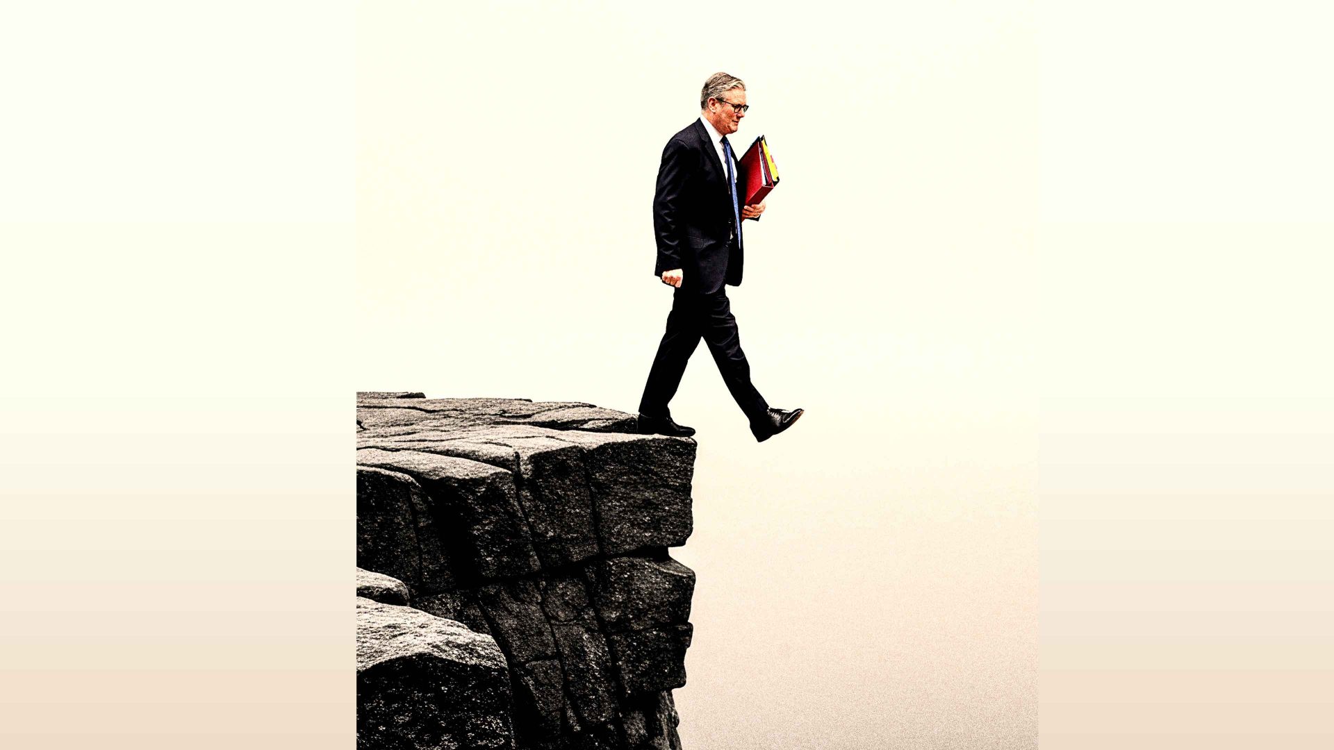 Is Keir Starmer about to walk – or be pushed – off a cliff edge in 2026? Image: TNW