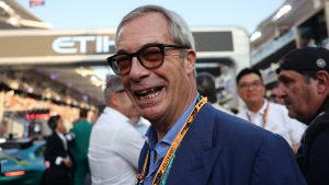 Nigel Farage attends the Formula 1 Abu Dhabi Grand Prix. Photo: Jakub Porzycki/NurPhoto via Getty Images