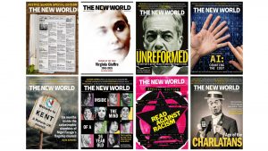 A montage of some of The New World’s recent covers. Image: TNW