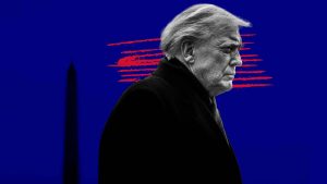 Donald Trump speaks to reporters before boarding Marine One at the White House on December 13. ‘I don’t need international law,’ he said last week. Image: TNW/Tom Brenner/Getty