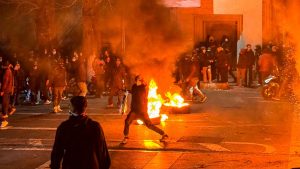 Protesters take to the streets as demands for revolution resurface in Iran. Image: Getty