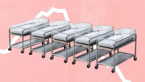 Empty classrooms signal the quiet impact of Britain’s baby bust. Image: TNW/Getty