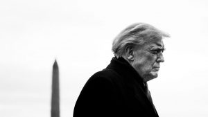Donald Trump speaks to reporters before boarding Marine One at the White House on December 13. ‘I don’t need international law,’ he said last week. Image:Tom Brenner/Getty