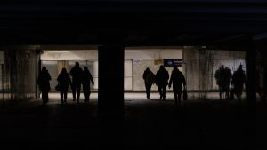 People walk through an unlit underpass in central Kyiv, January 14, 2026. Photo: Olexandr Khomenko