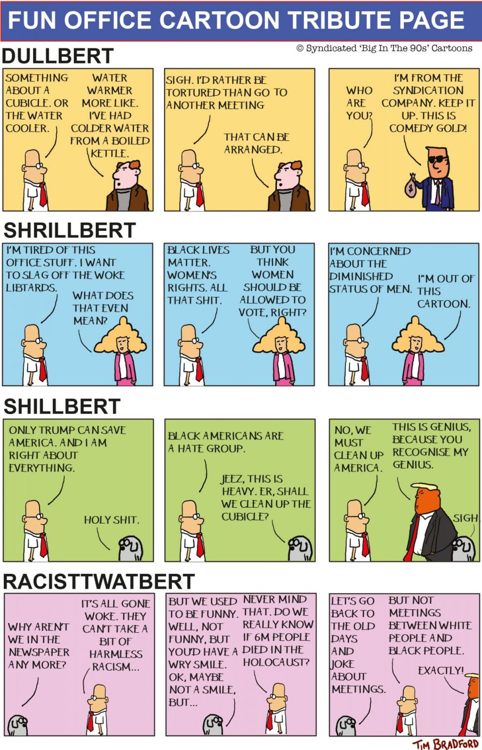 Tim Project Cartoon Tim Bradford's cartoon: Fun office cartoon tribute page - The New World