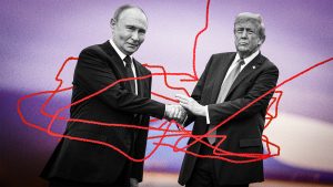 Trump insists on keeping Putin close. Image: TNW/Getty