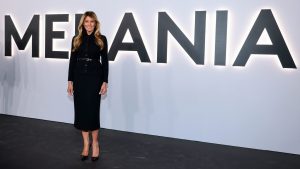 Melania Trump attends Amazon MGM's Melania world premiere. Photo: Dimitrios Kambouris/Getty Images