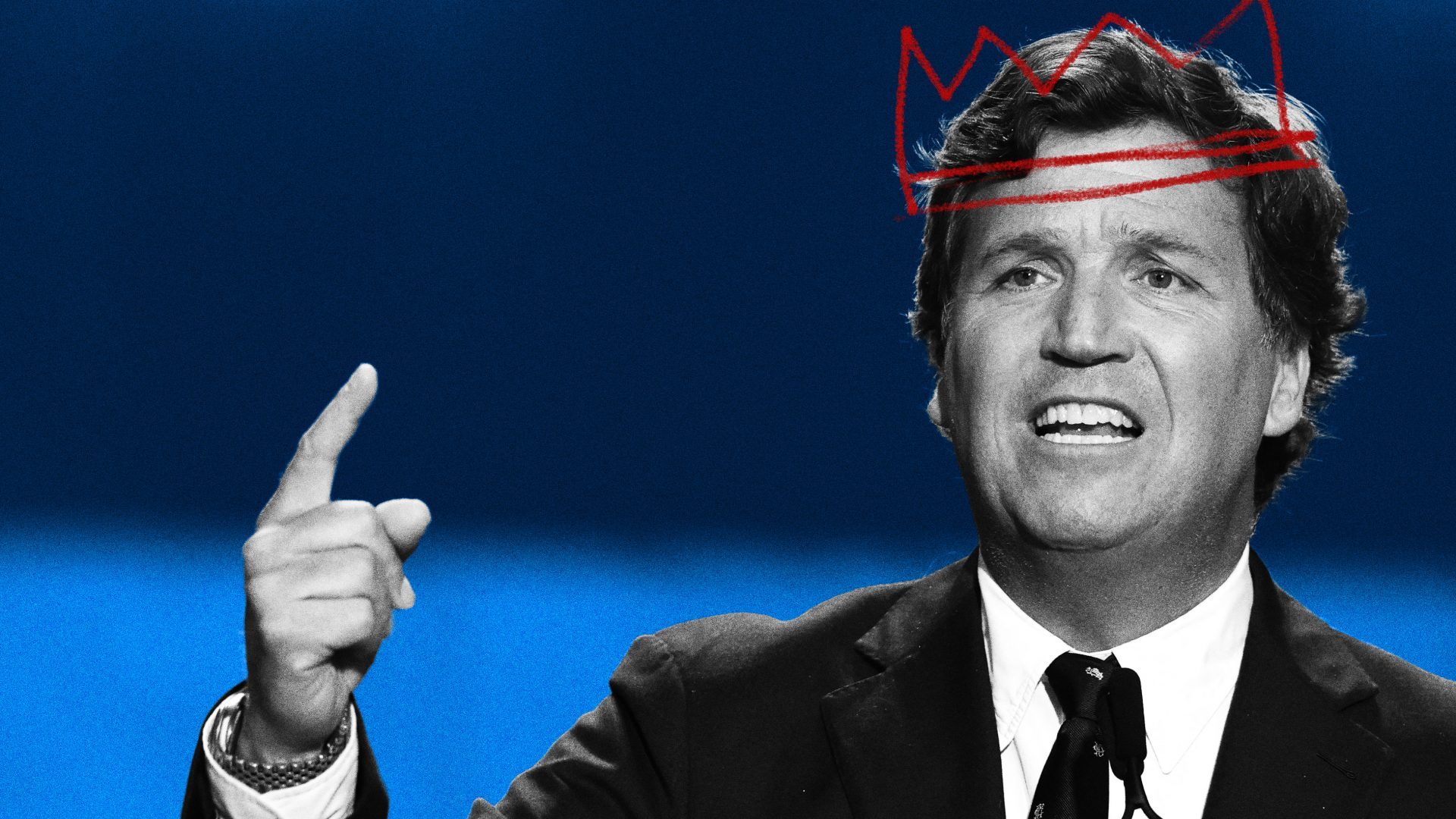 It is surreal to think that Tucker Carlson could just become president. Image: TNW/Getty
