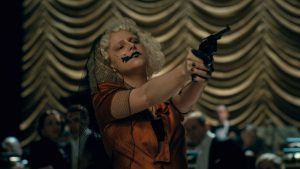 Jessie Buckley as the Bride in The Bride!. Image: Warner Bros Pictures