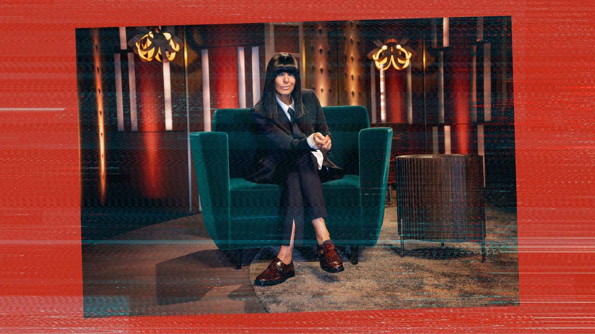 Claudia Winkleman is not yet at ease in the armchair - and it shows. Image: TNW/Getty