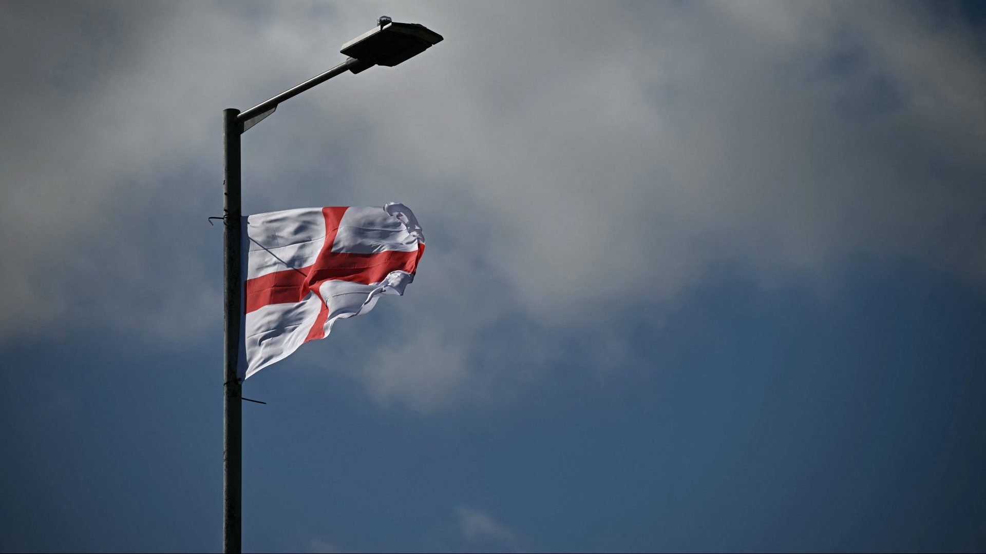 A St George's flag flying from a lamppost in York. Photo: PAUL ELLIS/AFP via Getty Images