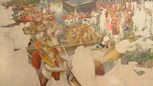 Stanley Spencer’s Christ Preaching at Cookham Regatta (1952-59). Image: Stanley Spencer Gallery
