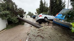 The aftermath of Storm Leonardo in southern Spain in February. Image: Nono Rico /Europa Press/ Getty
