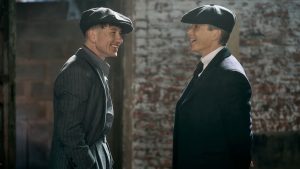 Barry Keoghan and Cillian Murphy in Peaky Blinders: The Immortal Man. Image: Netflix
