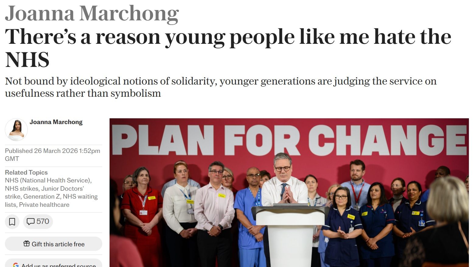 Who’s the Telegraph’s accident-prone new star?