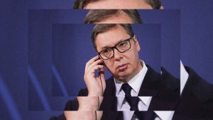 Serbian President Aleksander Vucic attends a press conference with German Chancellor Olaf Scholz. Photo: Omer Messinger/Getty Images/TNW