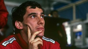 Brazilian racing driver Ayrton Senna at the 1989 Grand Prix of Japan in Suzuka. Image: Paul-Henri Cahier/Getty
