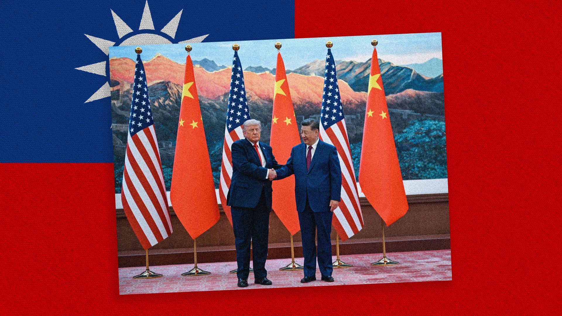 Trump is suddenly backing away from support of Taiwan.' Image: TNW/Getty