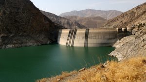 The Amir Kabir dam that supplies water to Tehran currently contains only 3% of its capacity. Image: Fatemeh Bahrami/Anadolu/GETTY