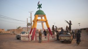 Tuareg rebels of the Azawad Liberation Front (FLA) gather in Kidal, in the north of Mali, where in April they took control of the town, forcing Russian troops to retreat. IMAGE: AFP/GETTY