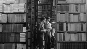 Two schoolboys pore over the books in Foyles bookshop on Charing Cross Road, London, 1949. Image: Chris Ware/Keystone Features/Hulton Archive/Getty