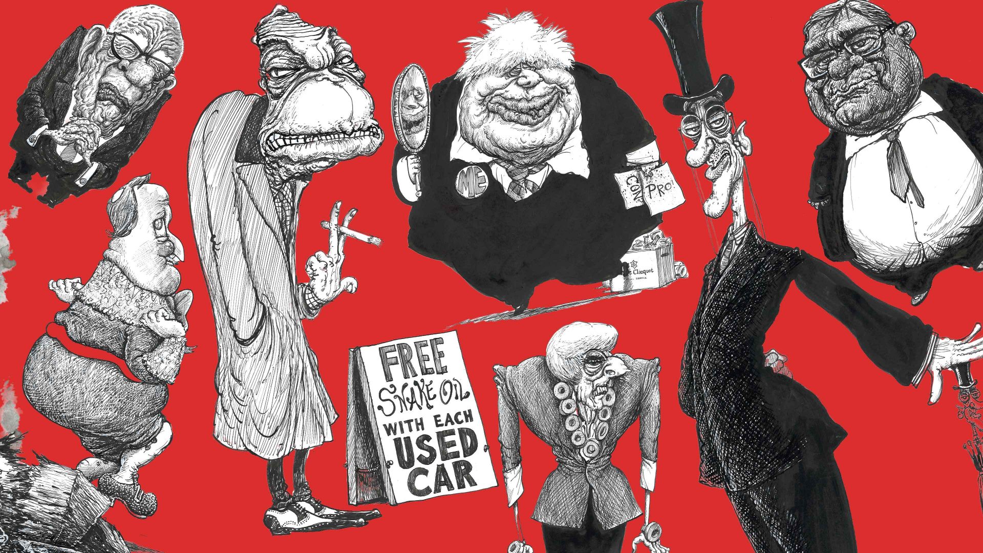 The Brexiteers. Image: Martin Rowson/ TNW 