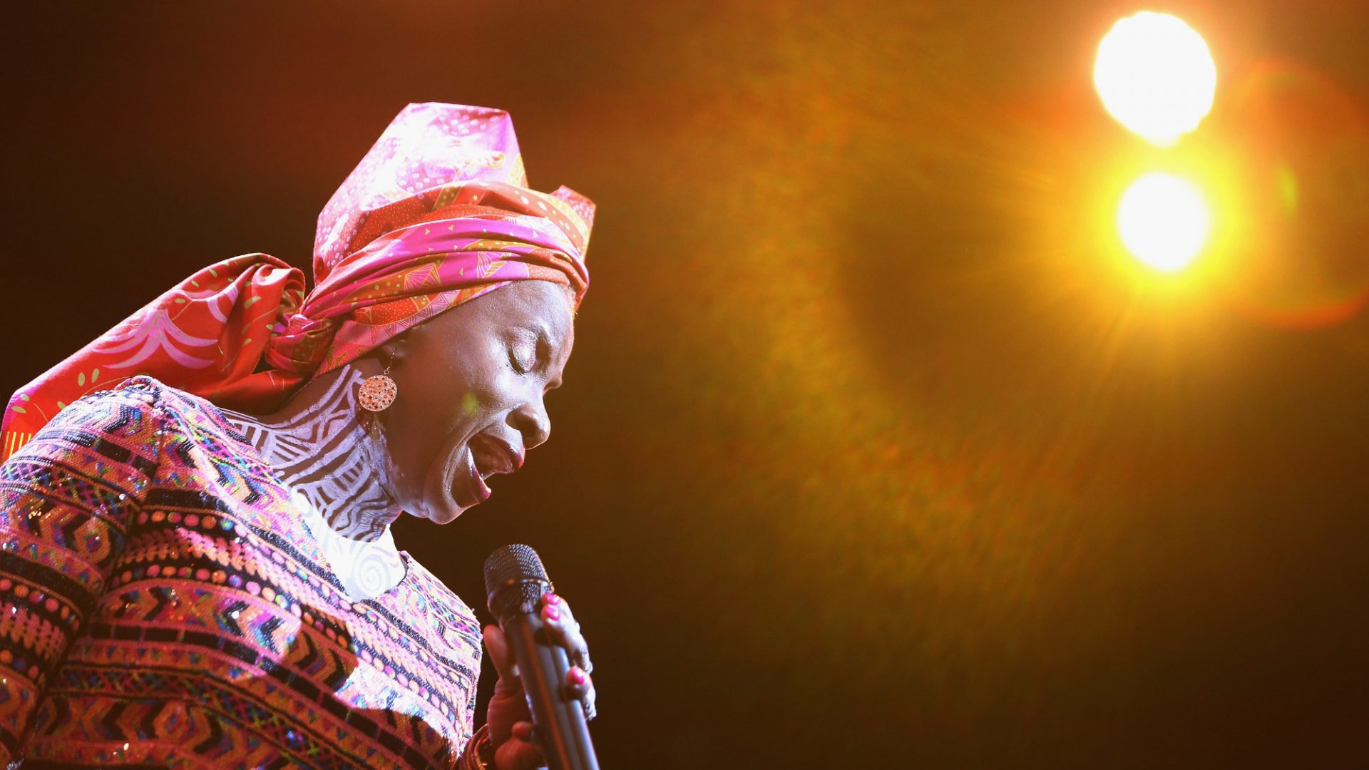 Angélique Kidjo performs in New York, 2016. Image: Al Pereira/WireImage/Getty