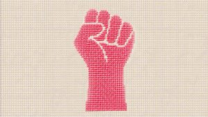 Knitters are turning a traditional craft into a peaceful form of protest against Donald Trump. Image: TNW/Getty