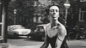 Ed van der Elsken, Woman cycling, Amsterdam, 1983. Image: Ed van der Elsken estate/Nederlands Fotomuseum/ Rijksmuseum