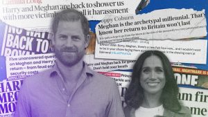 The press is engaged in a huge collective effort of projection over Harry and Meghan’s return. Image: TNW/Getty