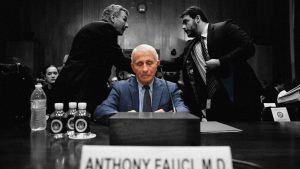 Anthony Fauci waits for testimony to begin before the Senate Homeland Security and Governmental Affairs Committee. Image: Anna Moneymaker/Getty