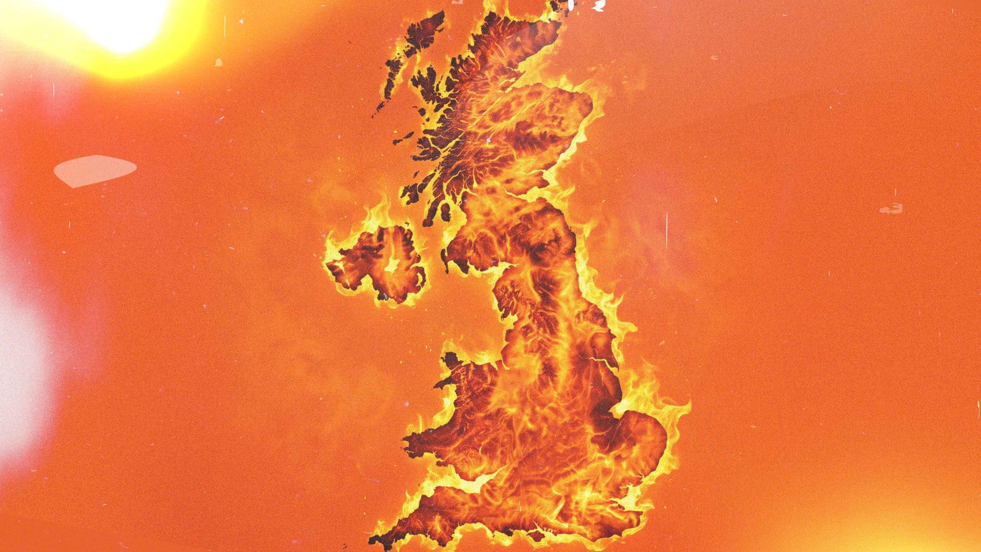 Britain is on fire, the grass is dead and the water is running out – but at least the wine should be good. Image: TNW/Getty