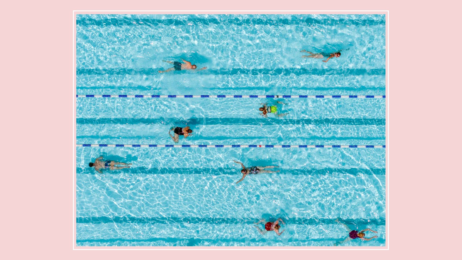 Swimmers cool off at Charlton Lido in London during the June heatwave. Image: Dan Kitwood/Getty