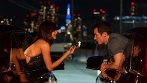Monica Barbaro as Allie and Callum Turner as Owen in One Night Only. Image: Universal Studios