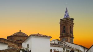 Fuenteheridos at sunset, in the Sierra de Aracena in Andalucía, Spain. Image: Getty