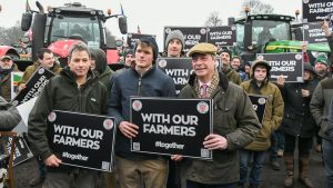 Reform UK leader Nigel Farage attends a farmers demonstration. Photo: Antony Jones/Getty Images
