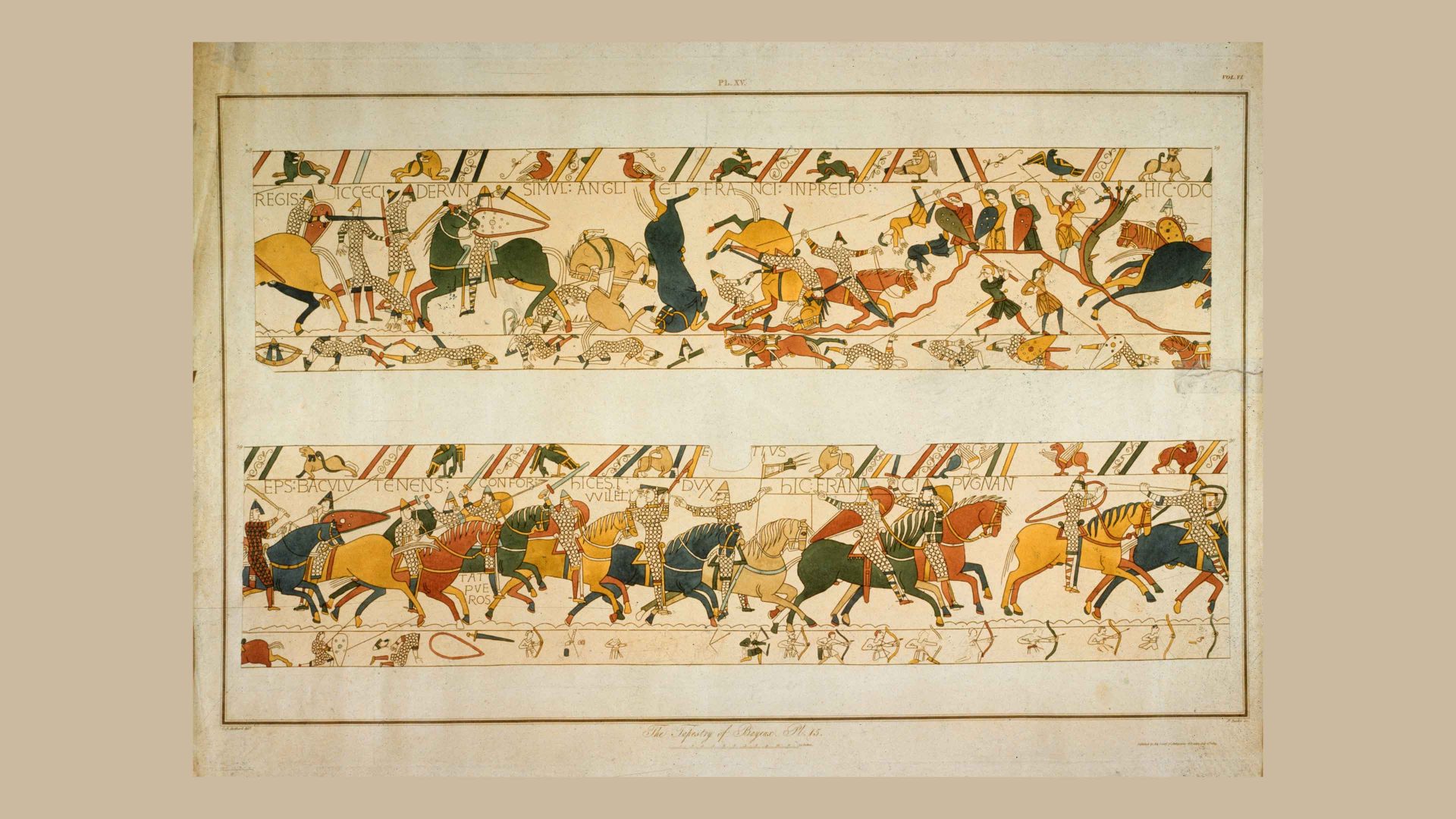 A scene from the Bayeux Tapestry, depicting the Norman Invasion of 1066. Photo: Hulton Archive/Getty Images