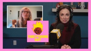 Erin Ryan’s This F*cking Guy podcast roasts corrupt public figures in the US. Image: @hysteriapodcast