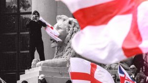 Black-uniformed mobs in Dover and Portsmouth represent something new, kinetic and unsettling. Image: TNW/Getty