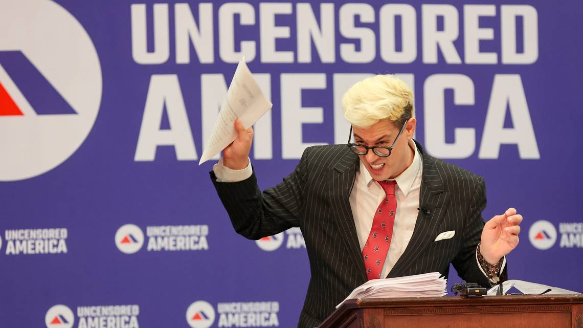 Far right conspiracy theorist Milo Yiannopoulos. Image: The Island Packet/Getty