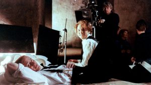 Steven Waddington (Edward II) and Andrew Tiernan
(Piers Gaveston) rehearsing on the set of Edward II, February 1991. Image: Morag Ross
